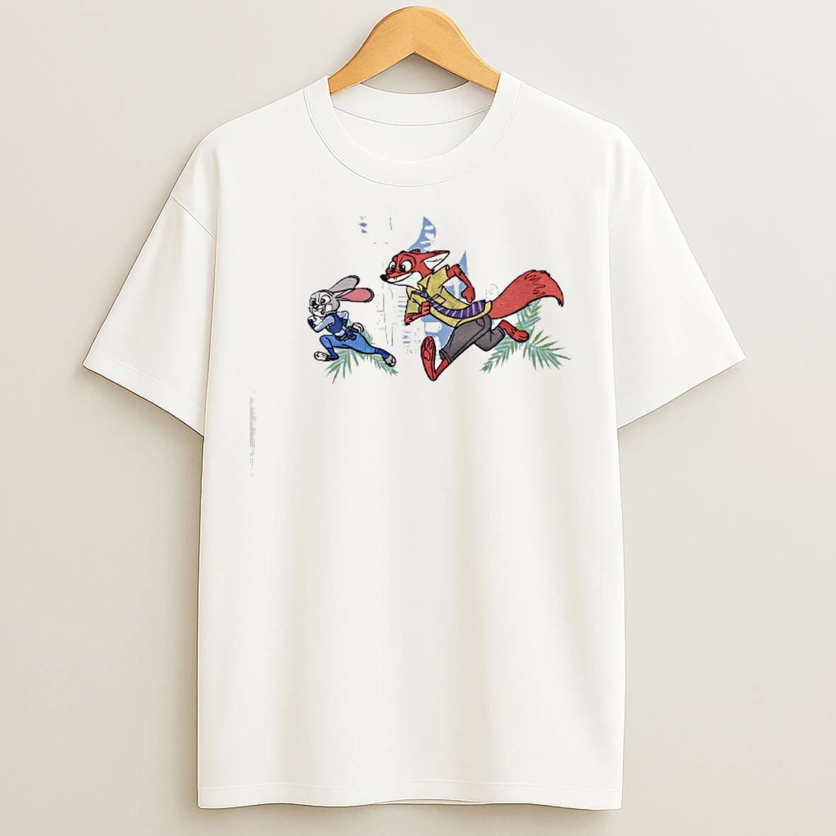 Classic Disney Zootopia Nick And Judy Action T Shirts