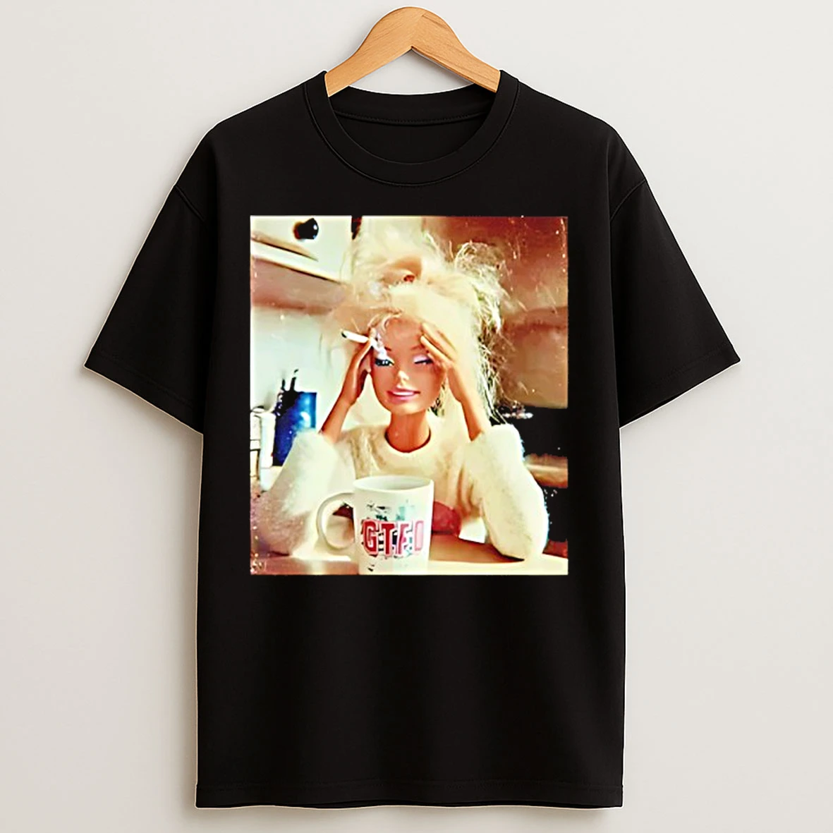Classic Distressed Doll Face Meme Barbie T Shirts