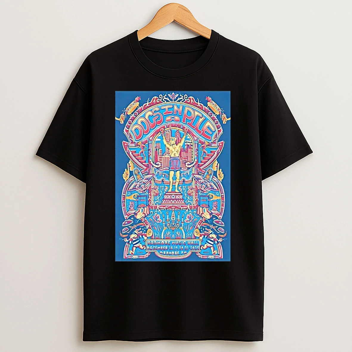 Classic Dogs In A Pile Dec 18 21 2025 The Ardmore Music Hall In Ardmore Pa T Shirts