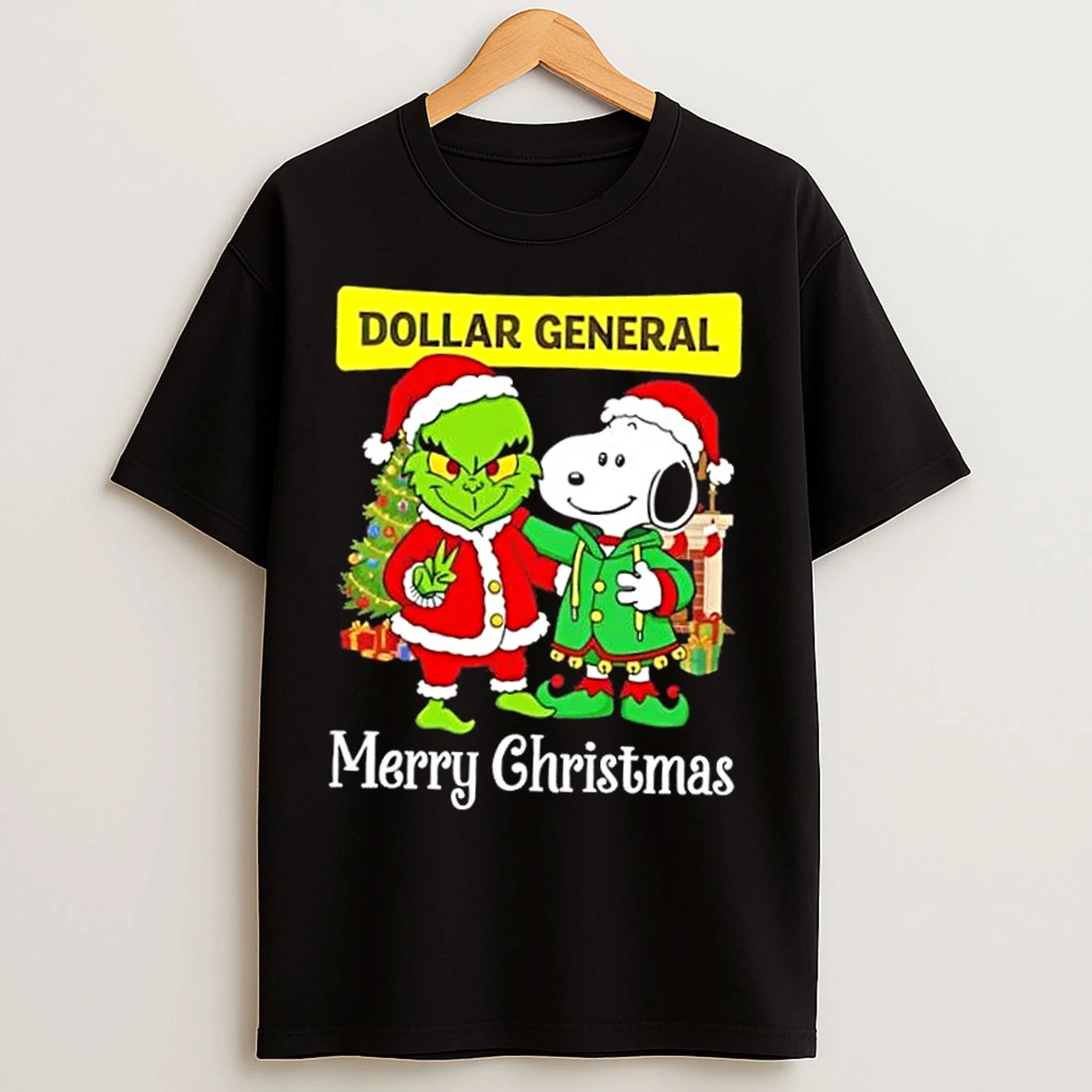 Classic Dollar General X Grinch And Snoopy Merry Christmas T Shirts