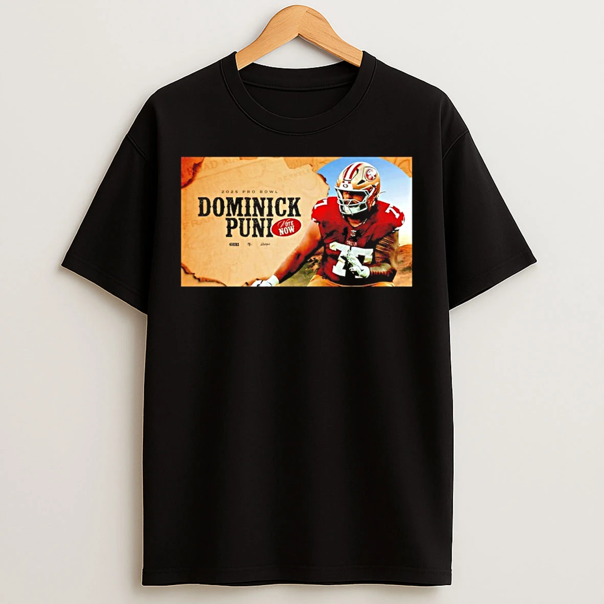 Classic Dominick Puni San Francisco 49ers 2025 Pro Bowl T Shirts