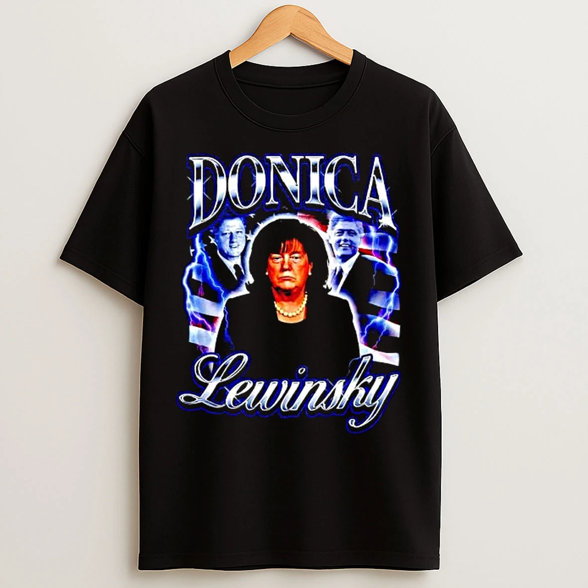 Classic Donica Lewinsky Graphic Lightning T Shirts