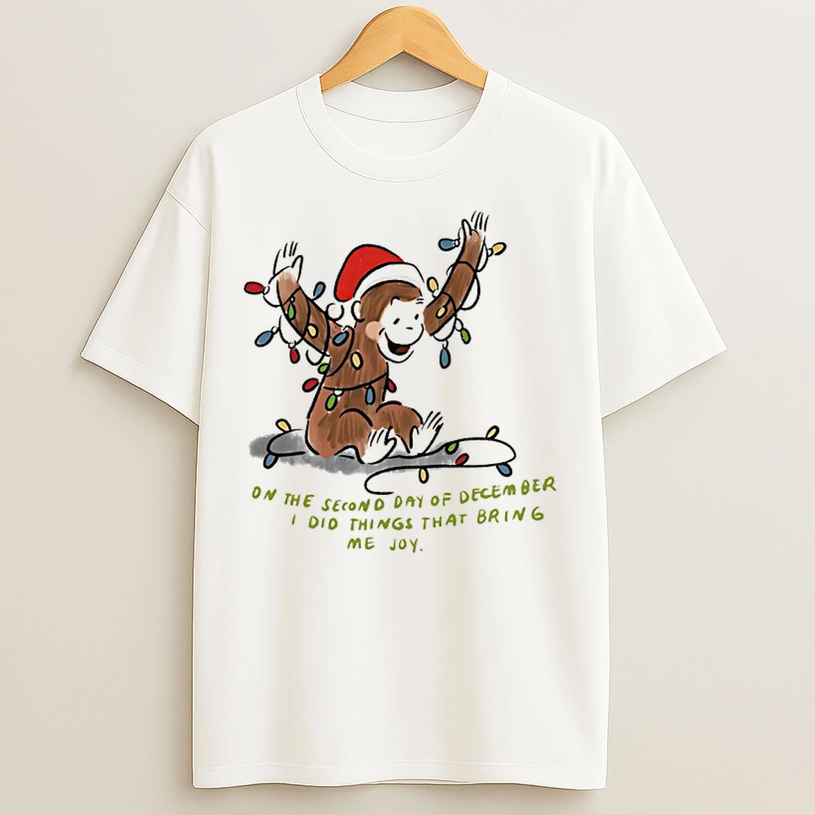 Classic Donkey Santa On The Second Day Of December I Did Things That Bring Me Joy T Shirts