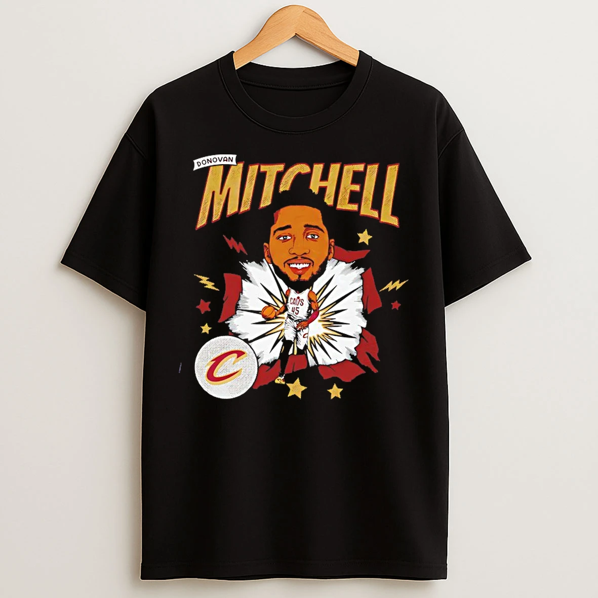 Classic Donovan Mitchell Cleveland Cavaliers Caricature T Shirts