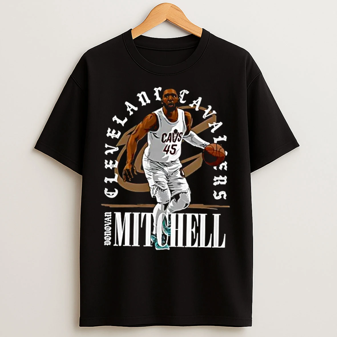 Classic Donovan Mitchell Cleveland Cavaliers Shield T Shirts