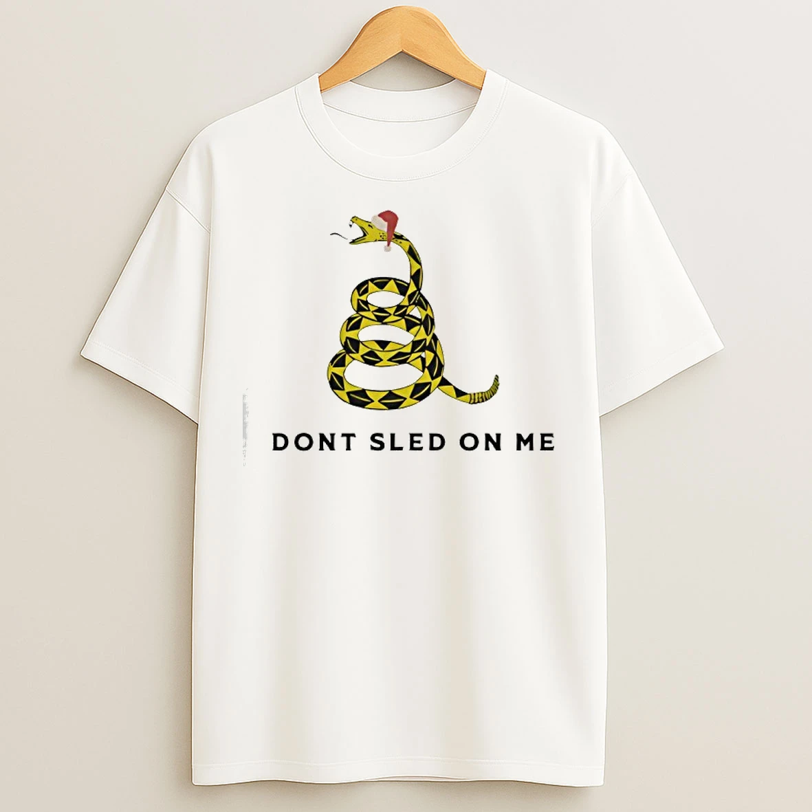 Classic Dont Sled On Me Funny Christmas T Shirts