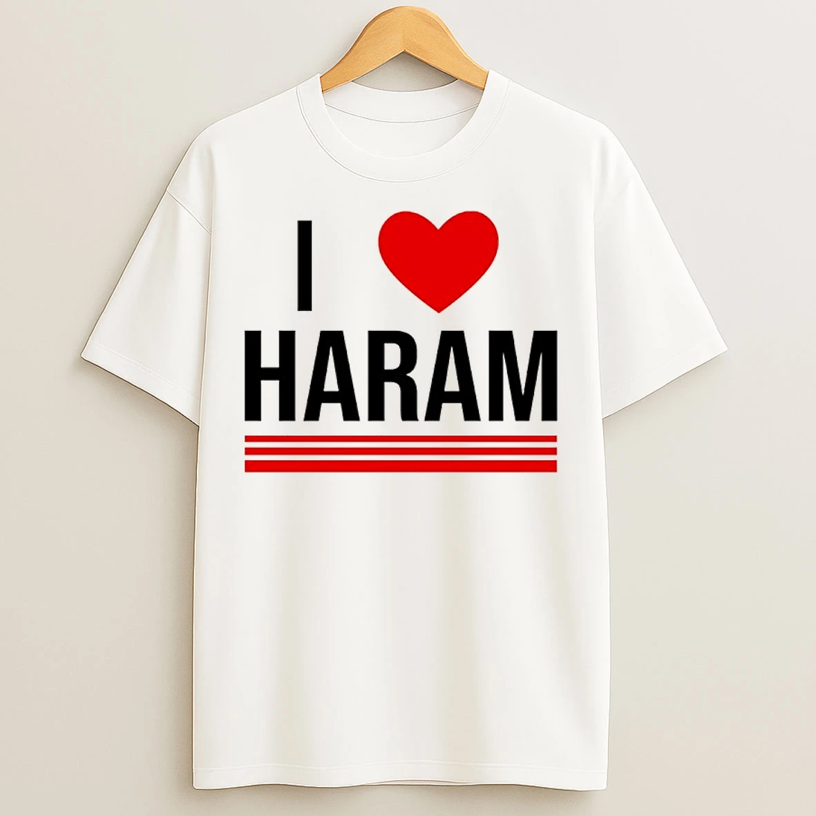 Classic Dr Gumnaam Wearing I Love Haram T Shirts