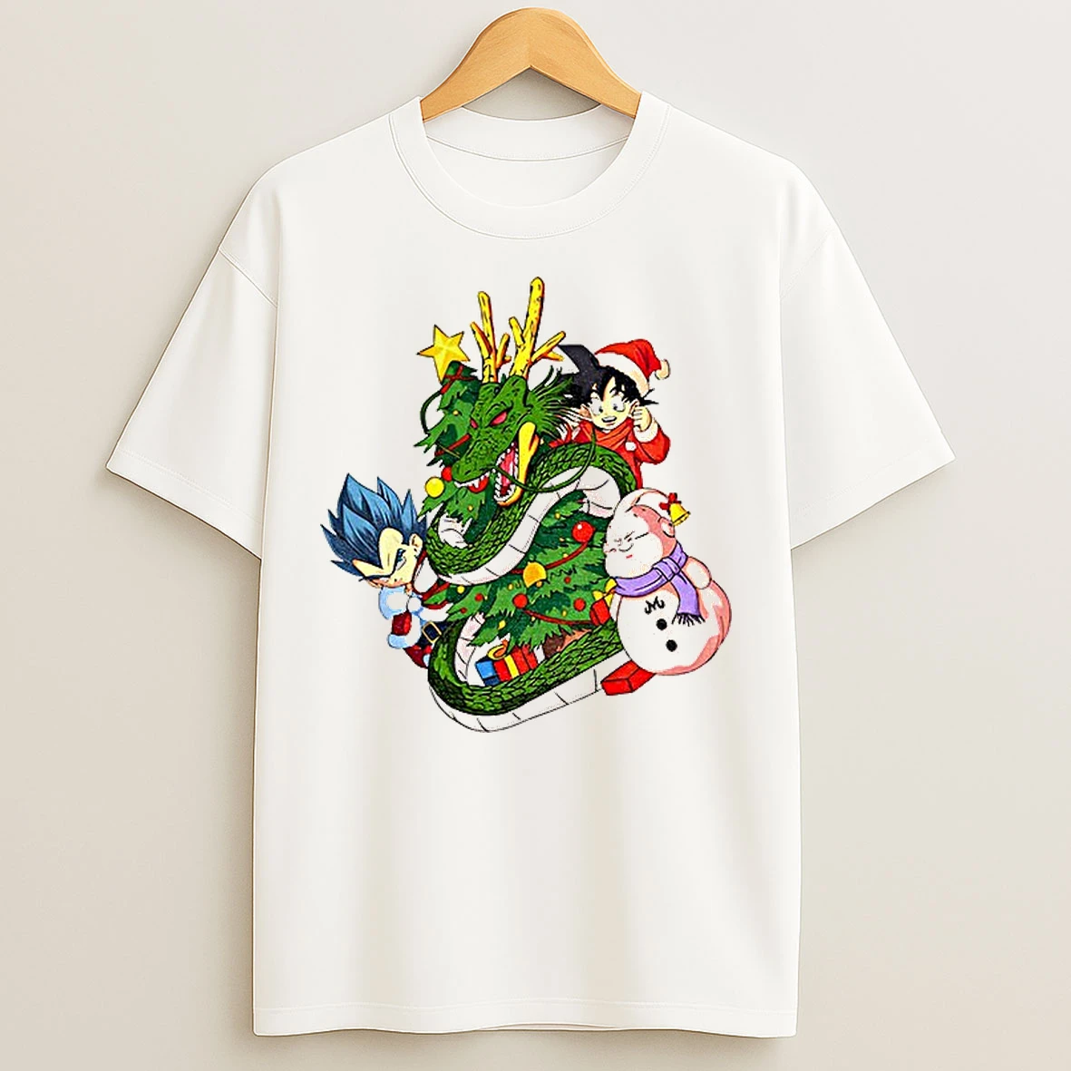 Classic Dragon Ball Z Christmas Tree Shenron Ugly T Shirts
