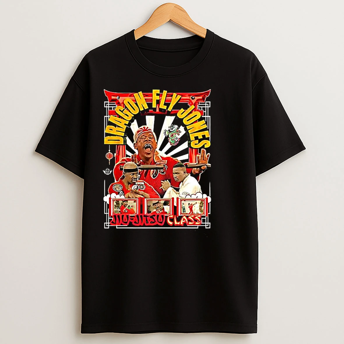 Classic Dragon Fly Jones Jiu Jitsu Class Graphic T Shirts