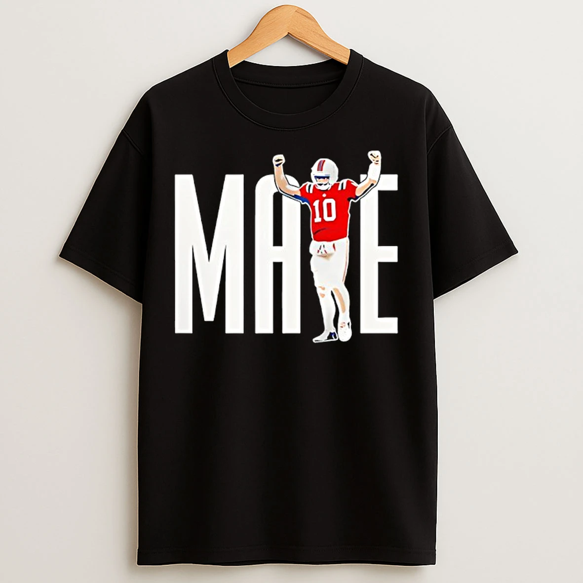 Classic Drake Maye 10 New England Patriots T Shirts