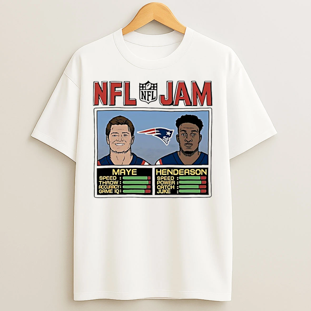 Classic Drake Maye And Treveyon Henderson New England Patriots Nfl Jam T Shirts