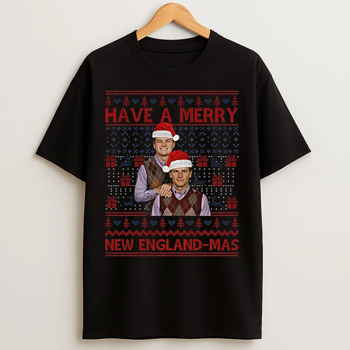 Classic Drake Maye New England Patriots Have A Merry New England Mas Christmas T Shirts