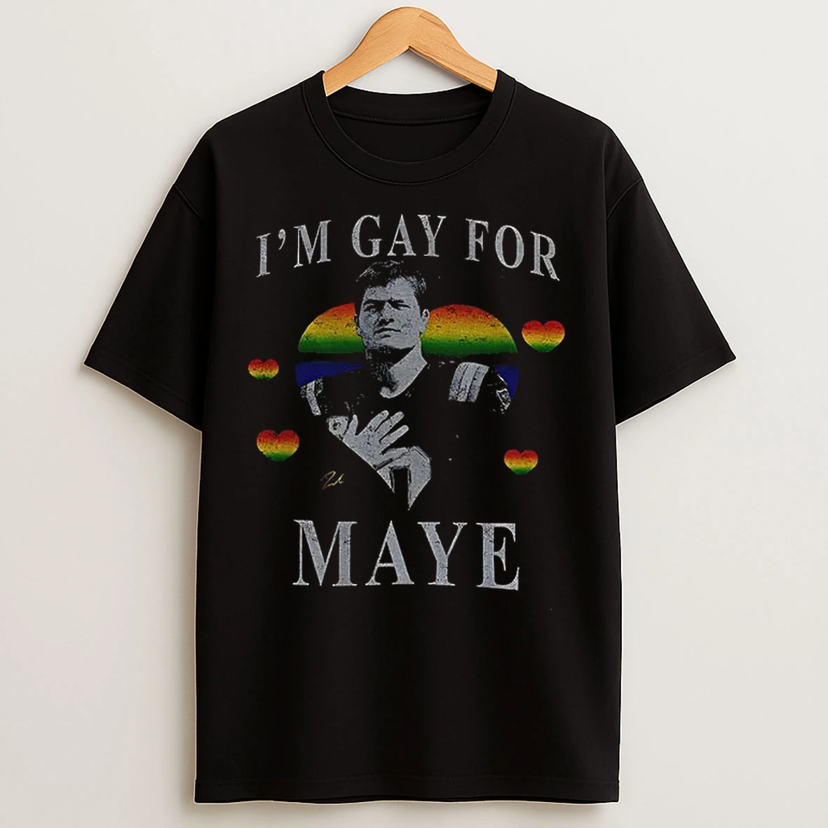 Classic Drake Maye New England Patriots I Am Gay For Maye Lgbt Pride T Shirts