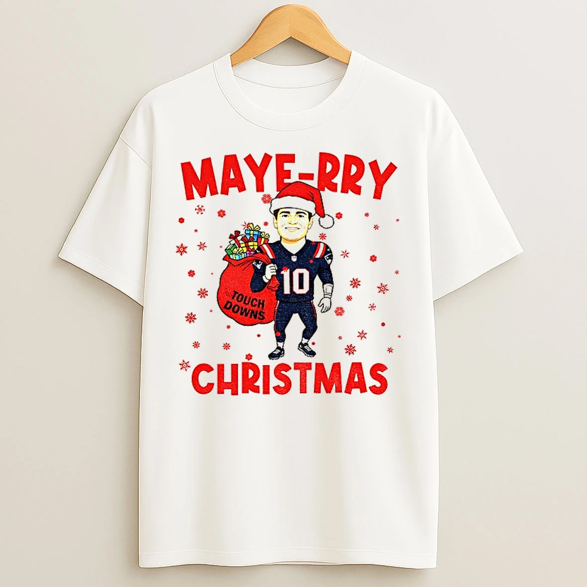 Classic Drake Maye Santa Hat Touchdowns Maye Rry Christmas Merry Christmas T Shirts