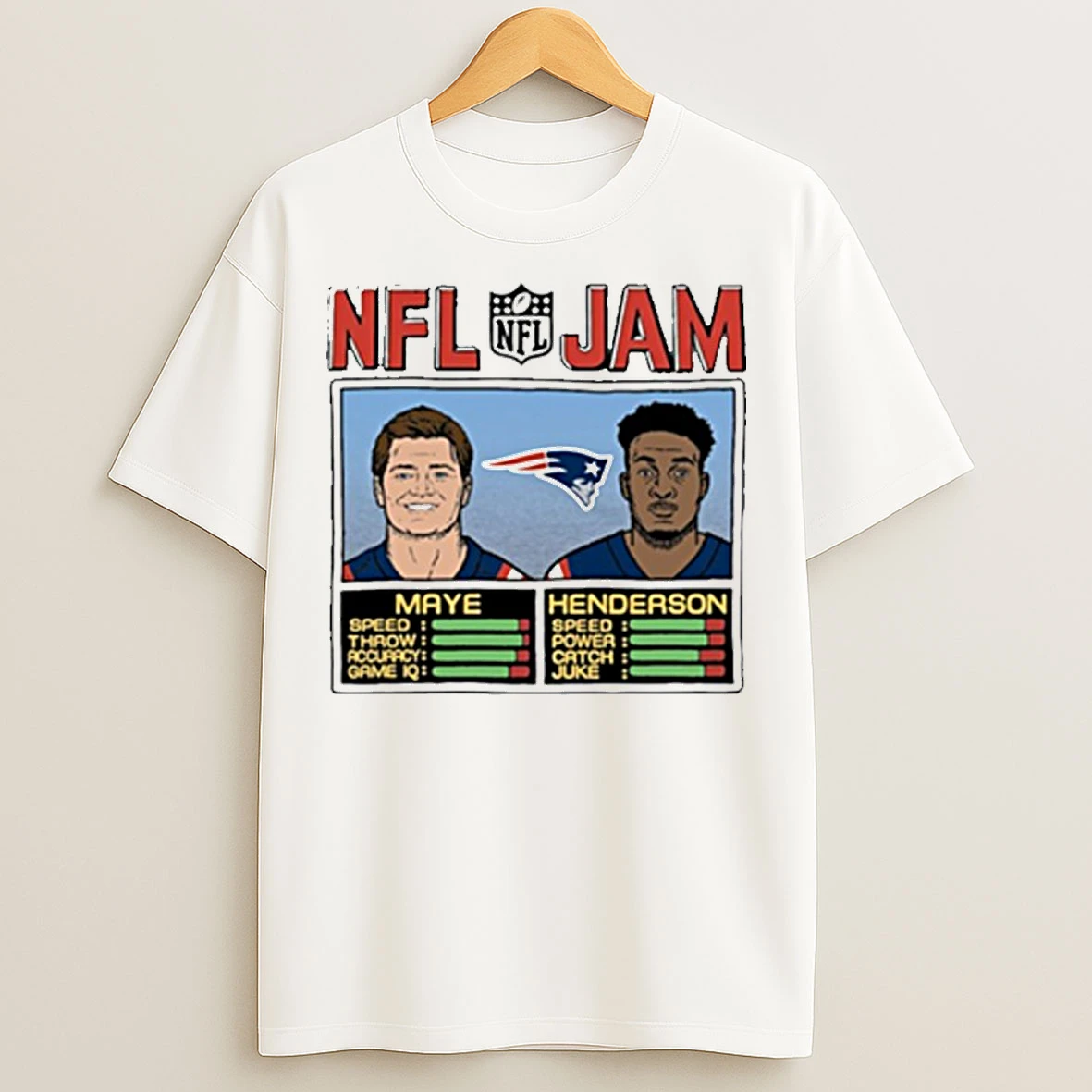 Classic Drake Maye Treveyon Henderson Nfl Jam T Shirts