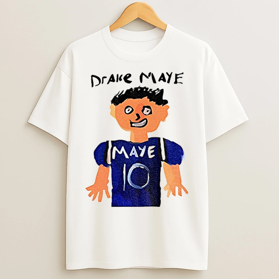 Classic Drake Maye Number 10 New England Patriots Nfl Football Art T Shirts