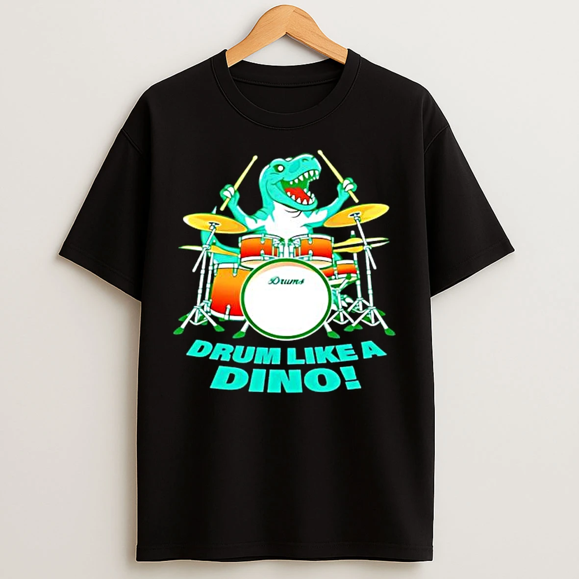 Classic Drumming Soul T Rex Drum Like A Dino T Shirts