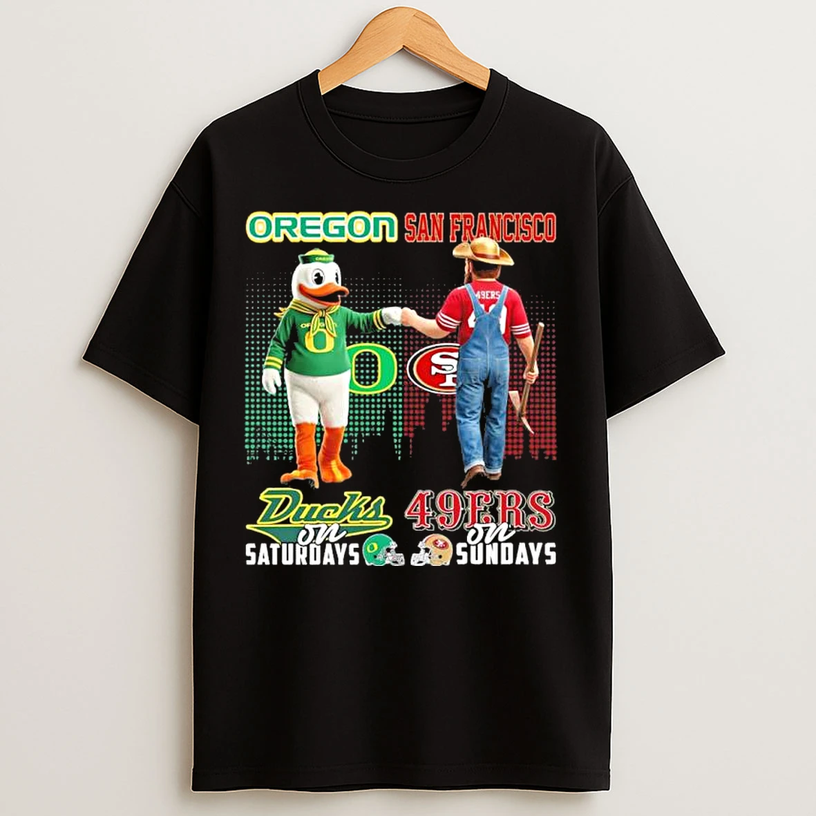 Classic Ducks Vs 49ers Mascot On Saturdays And On Sundays T Shirts