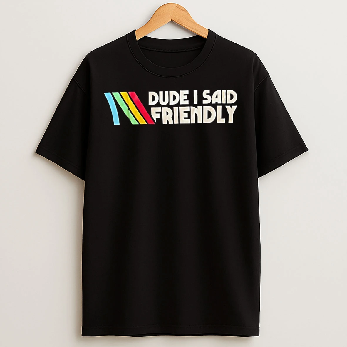 Classic Dude Is Said Friendly Logo T Shirts