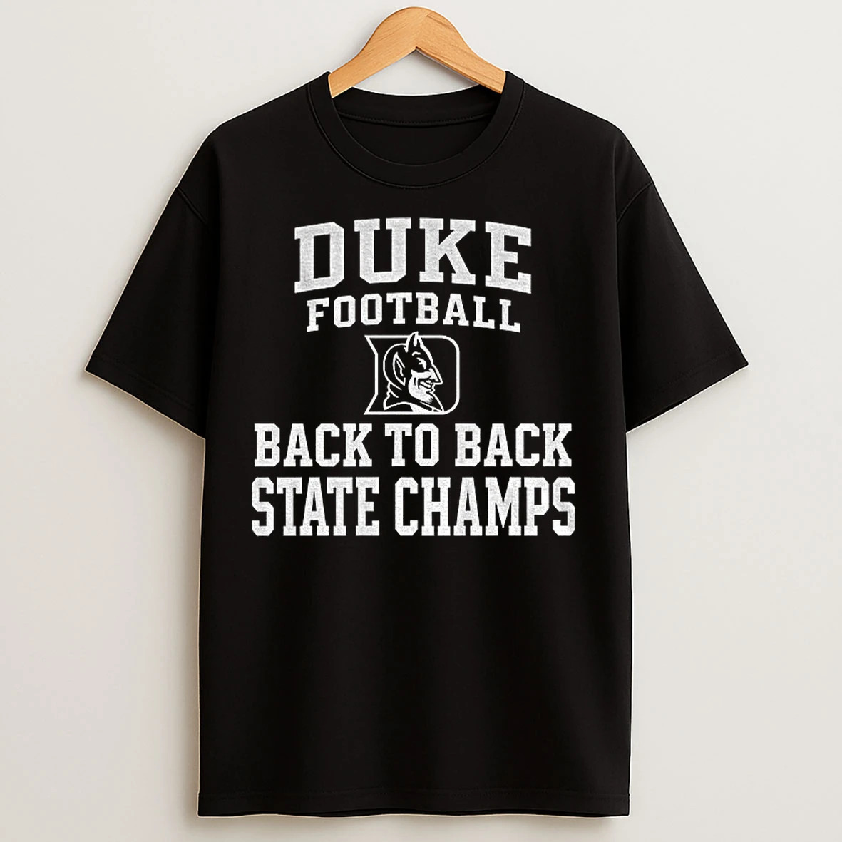 Classic Duke Blue Devils Football Back To Back State Champs Logo T Shirts
