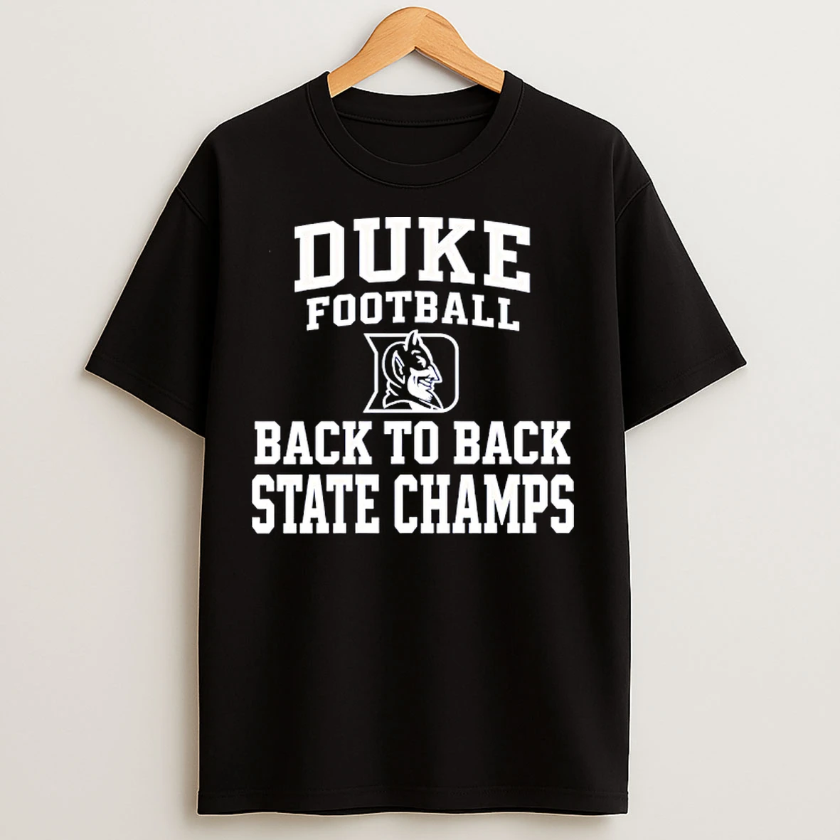 Classic Duke Football Back To Back State Champs Logo T Shirts