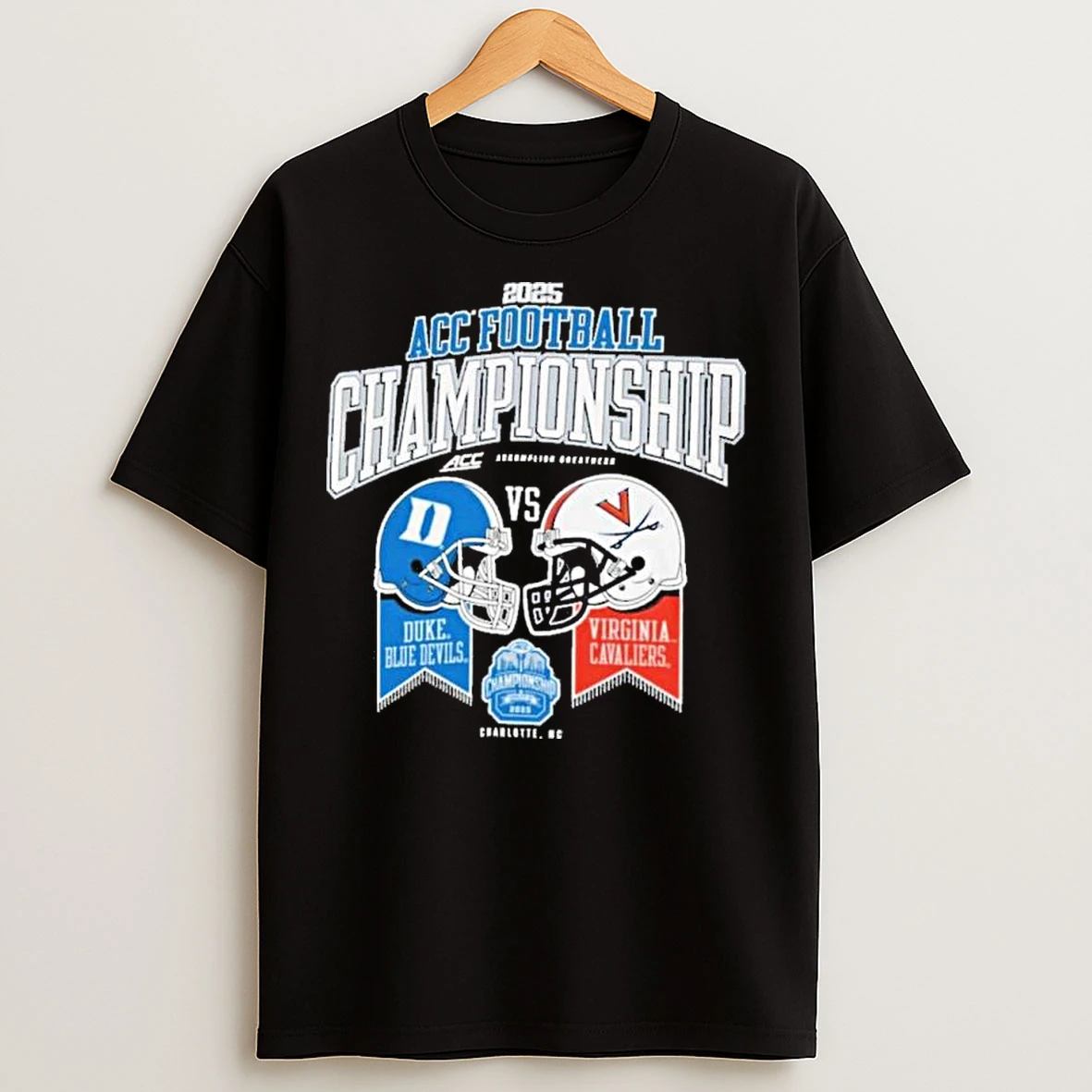 Classic Duke Vs Virginia 2025 Acc Football Championship Flag T Shirts