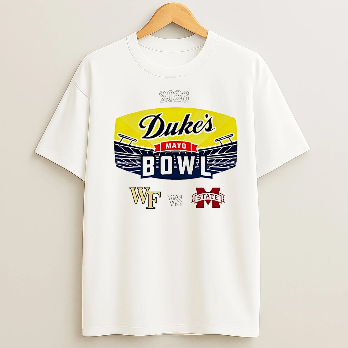 Classic Dukes Mayo Bowl 2025 Wake Forest Vs Mississippi State Christmas T Shirts