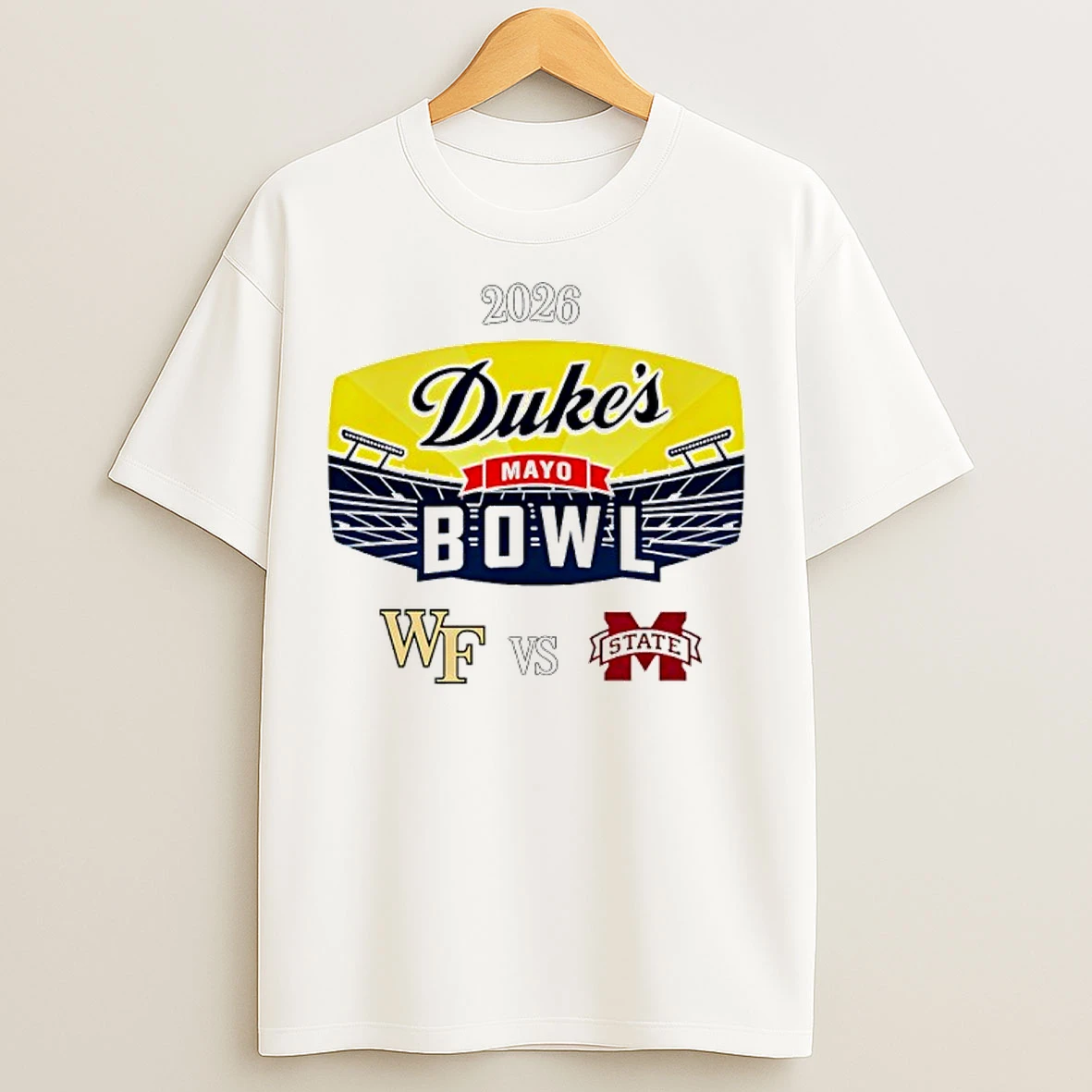 Classic Dukes Mayo Bowl 2025 Wake Forest Vs Mississippi State T Shirts