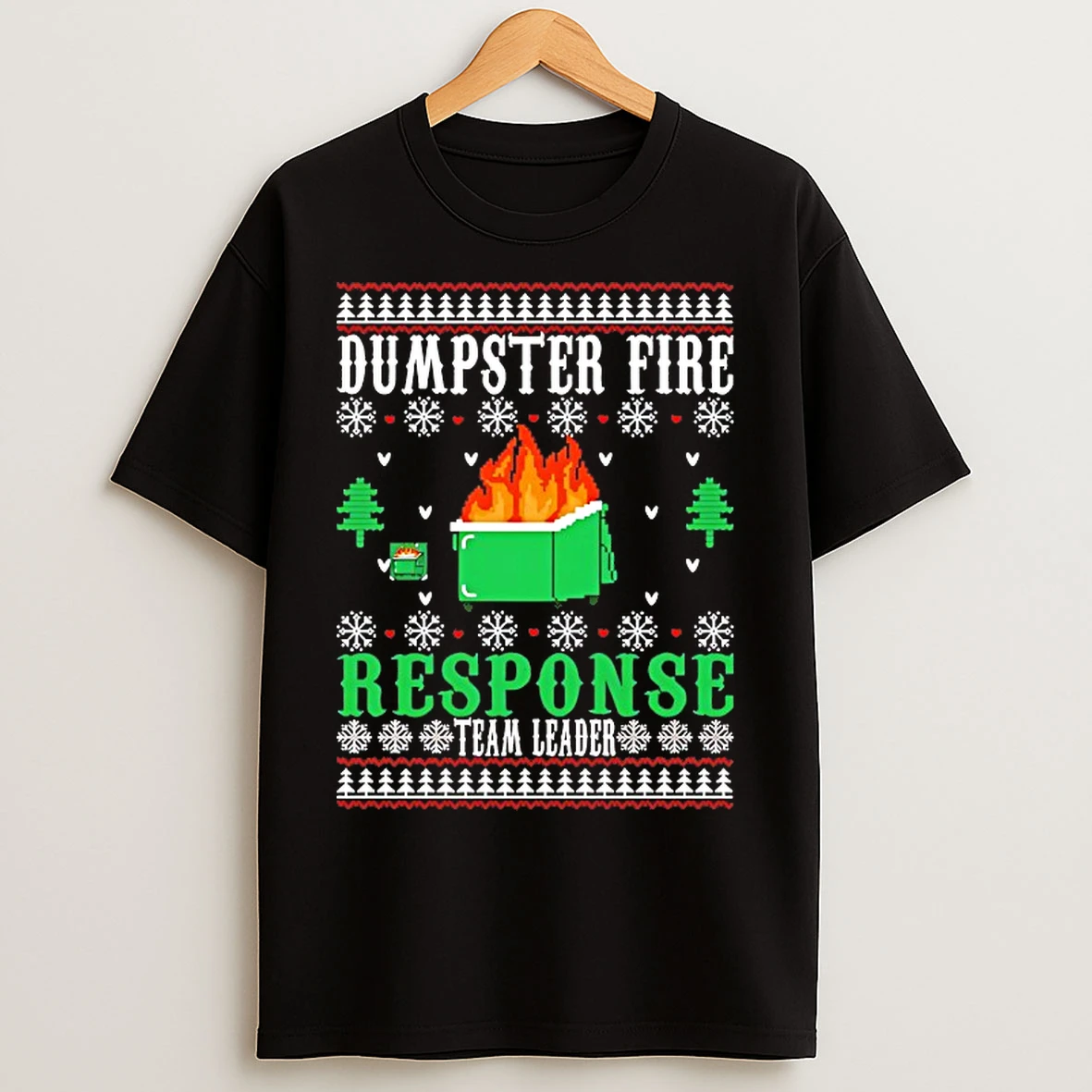 Classic Dumpster Fire Response Team Leader Christmas T Shirts