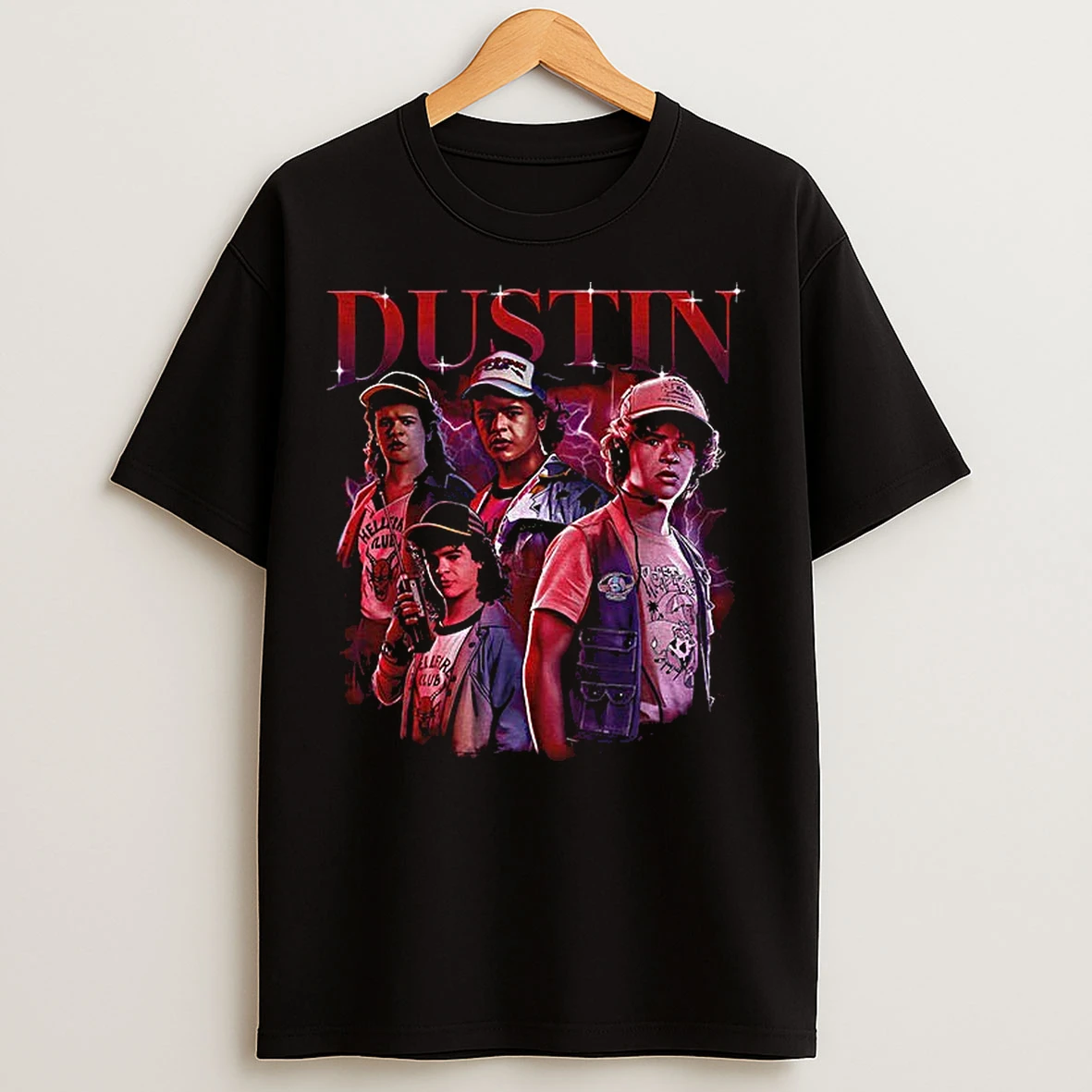 Classic Dustin Henderson Stranger Things Monster From Upside Down Graphic T Shirts