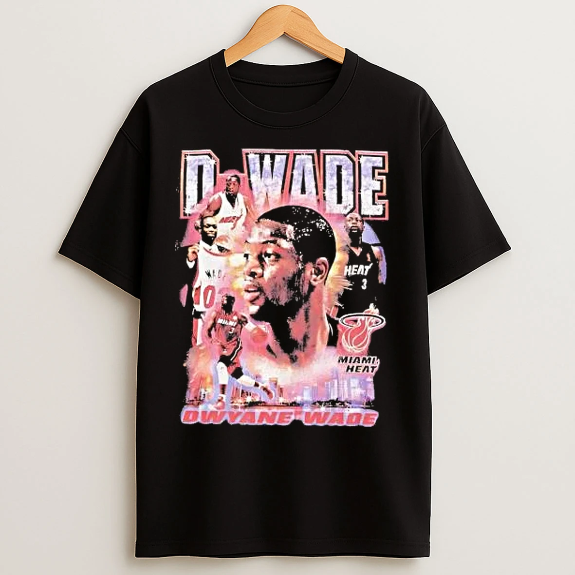 Classic Dwyane Wade D Wade Picture Collage Miami Heat T Shirts