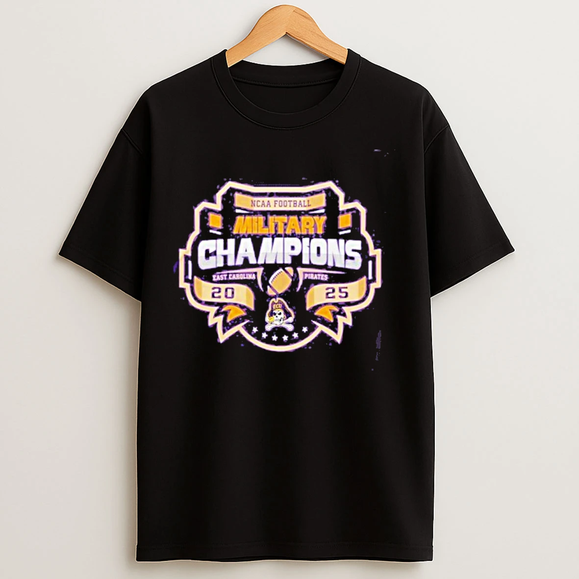 Classic Ecu Football Ncaa Military Bowl Champions 2025 T Shirts