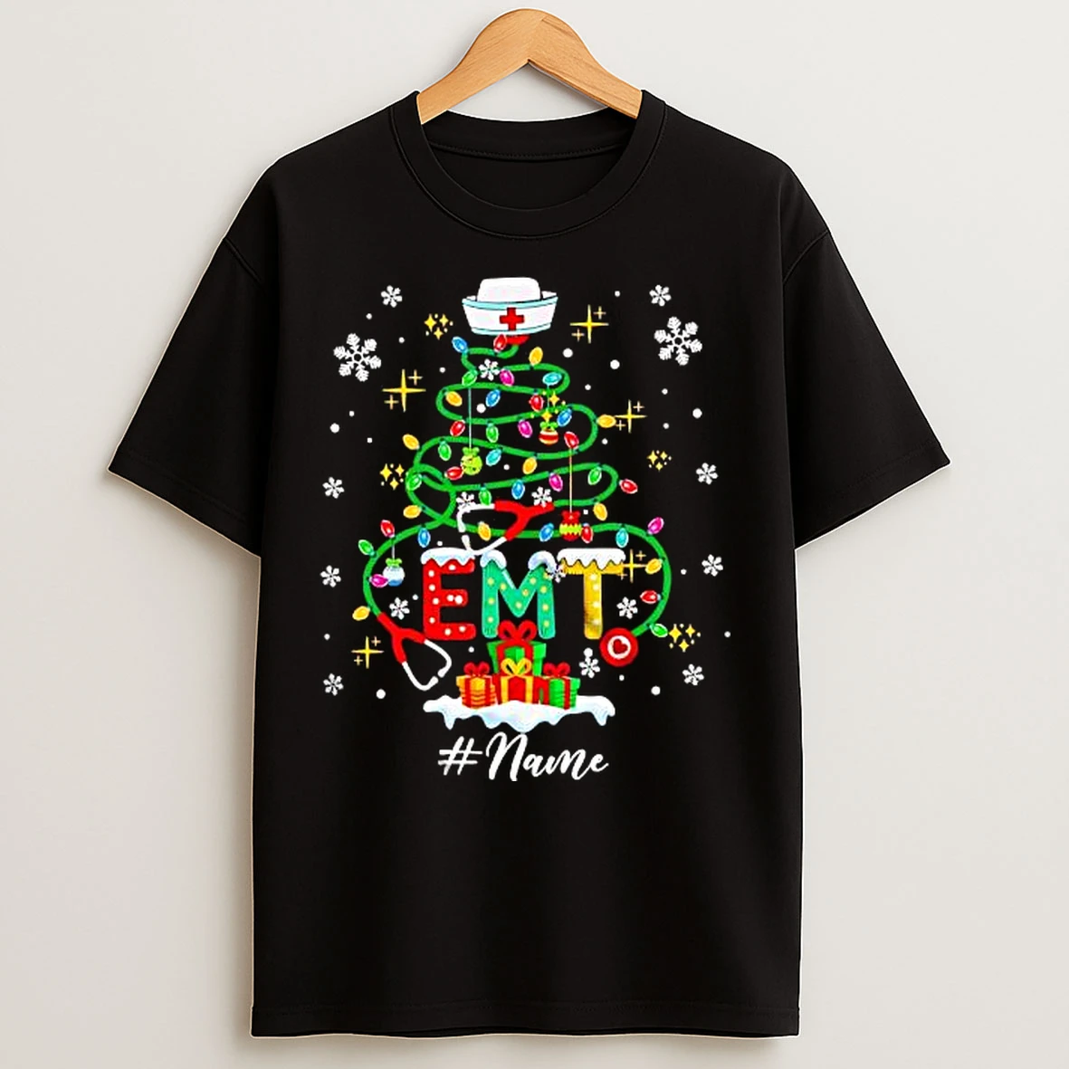 Classic Emt Stethoscope Christmas Tree T Shirts