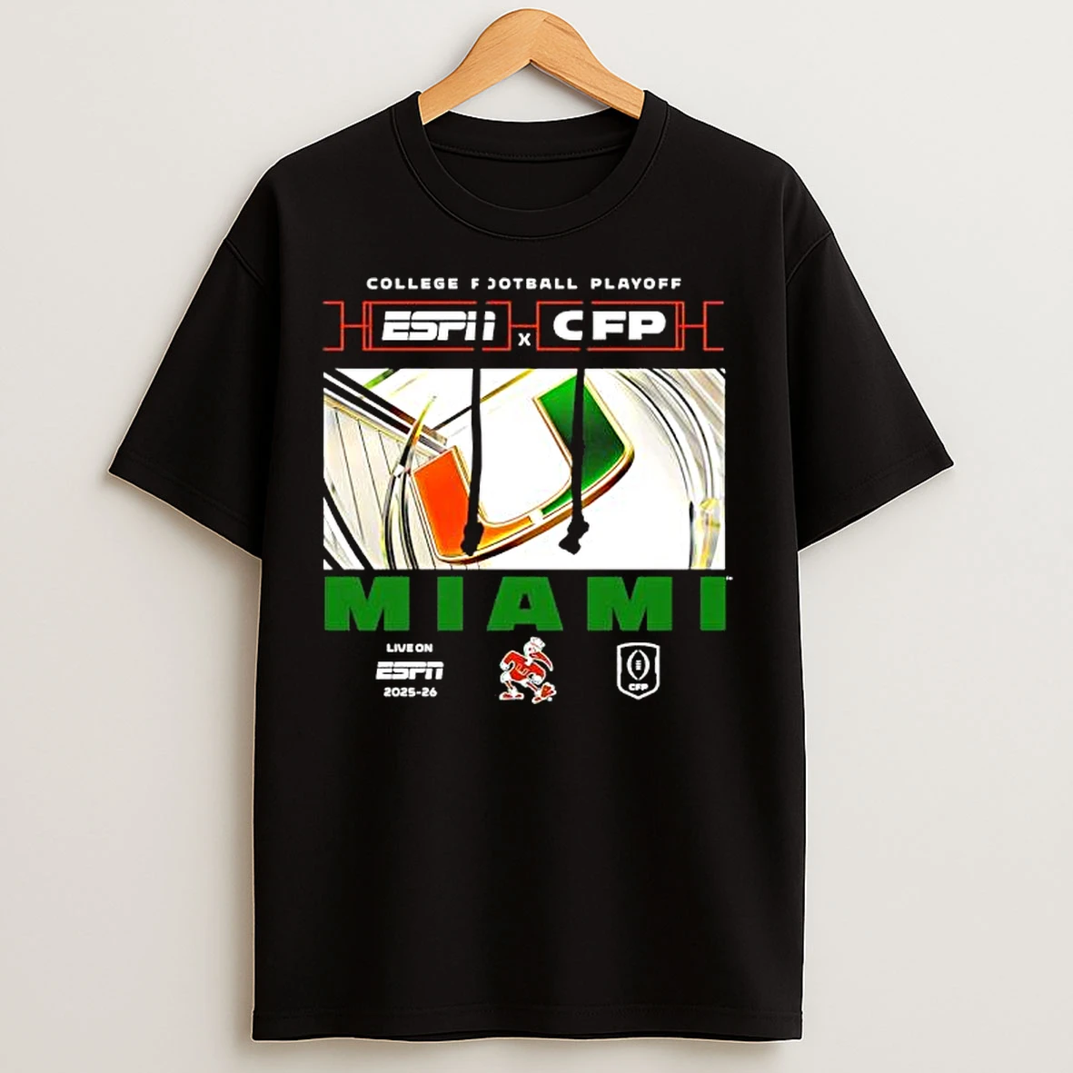 Classic Espn X Cfp Miami 2025 2026 College Football Playoff T Shirts