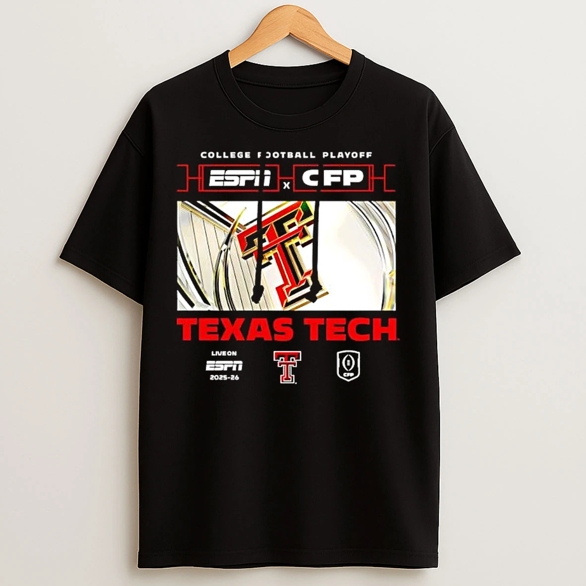 Classic Espn X Cfp Texas Tech 2025 2026 College Football Playoff T Shirts