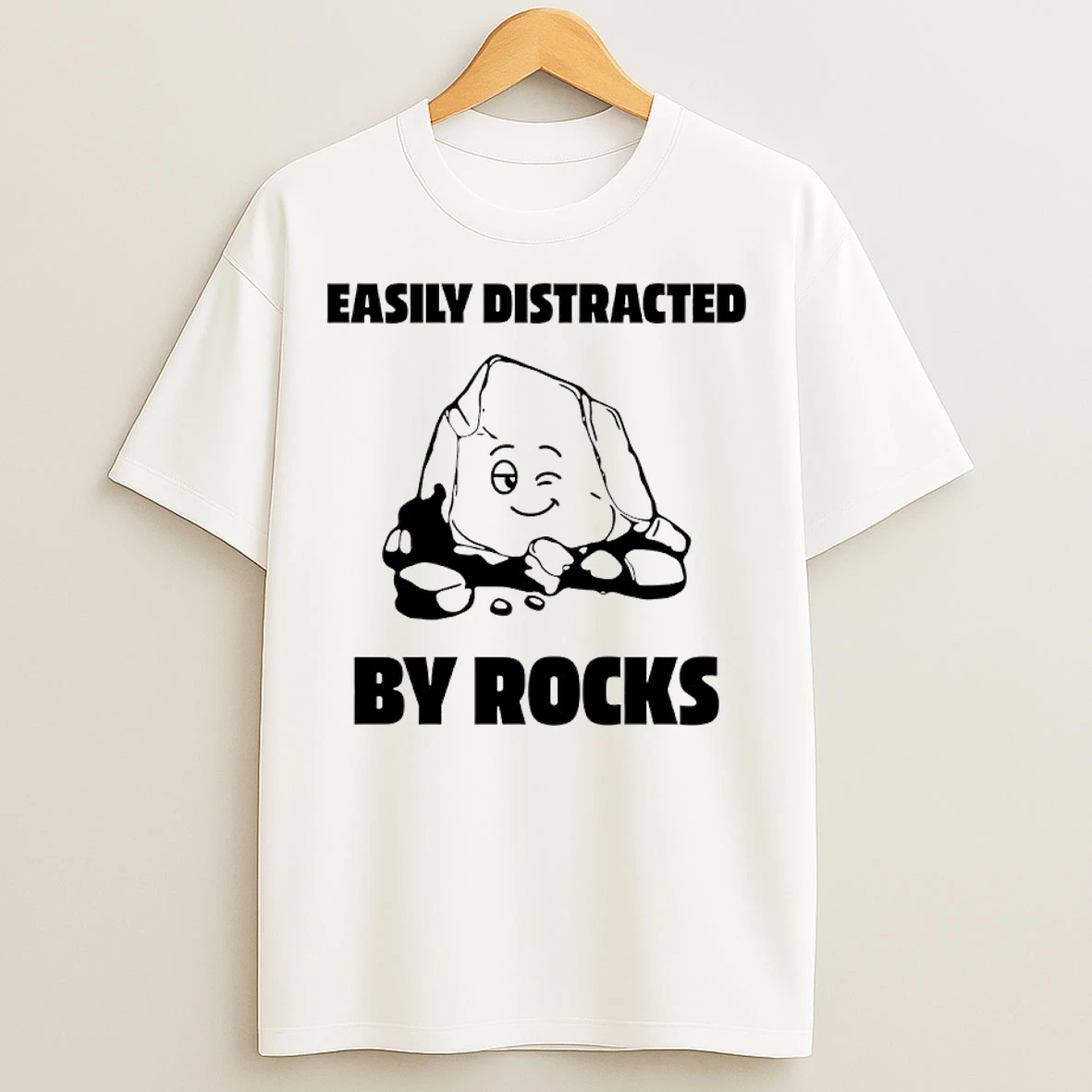 Classic Easily Distracted By Rocks T Shirts