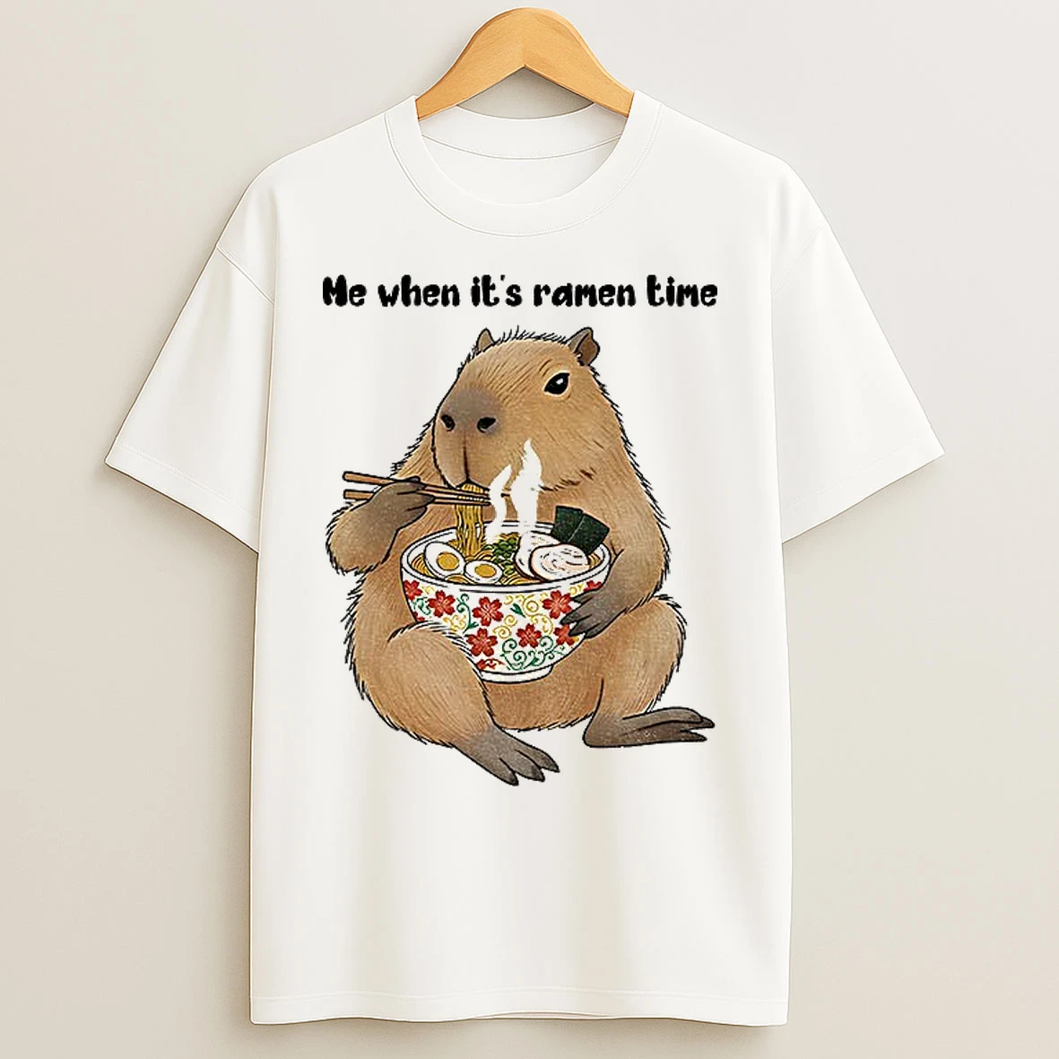 Classic Eat Ramen During My Breaks Capybara Me When Its Ramen Time T Shirts