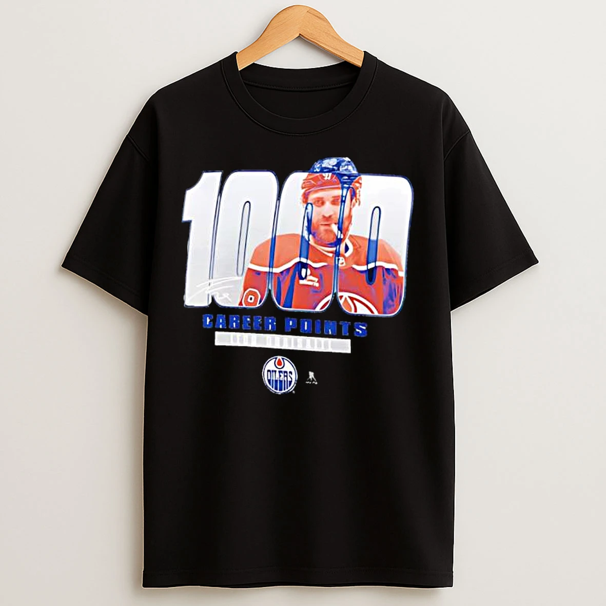 Classic Edmonton Oilers Leon Draisaitl 1000 Career Points Legacy Signature T Shirts
