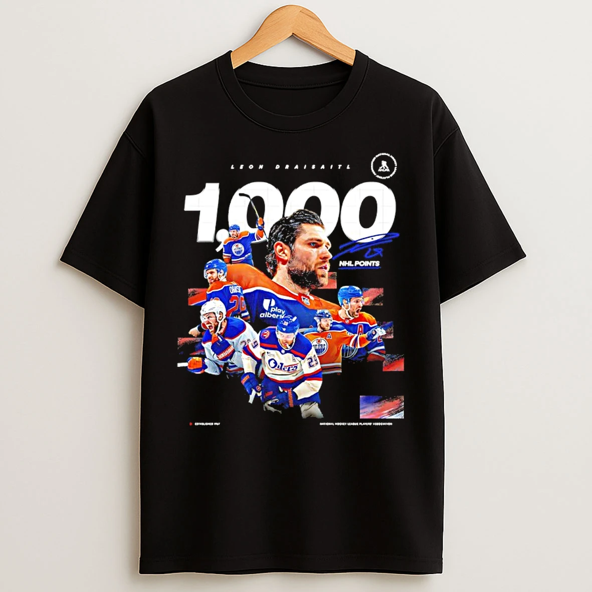 Classic Edmonton Oilers Leon Draisaitl On 1000 Nhl Career Points T Shirts