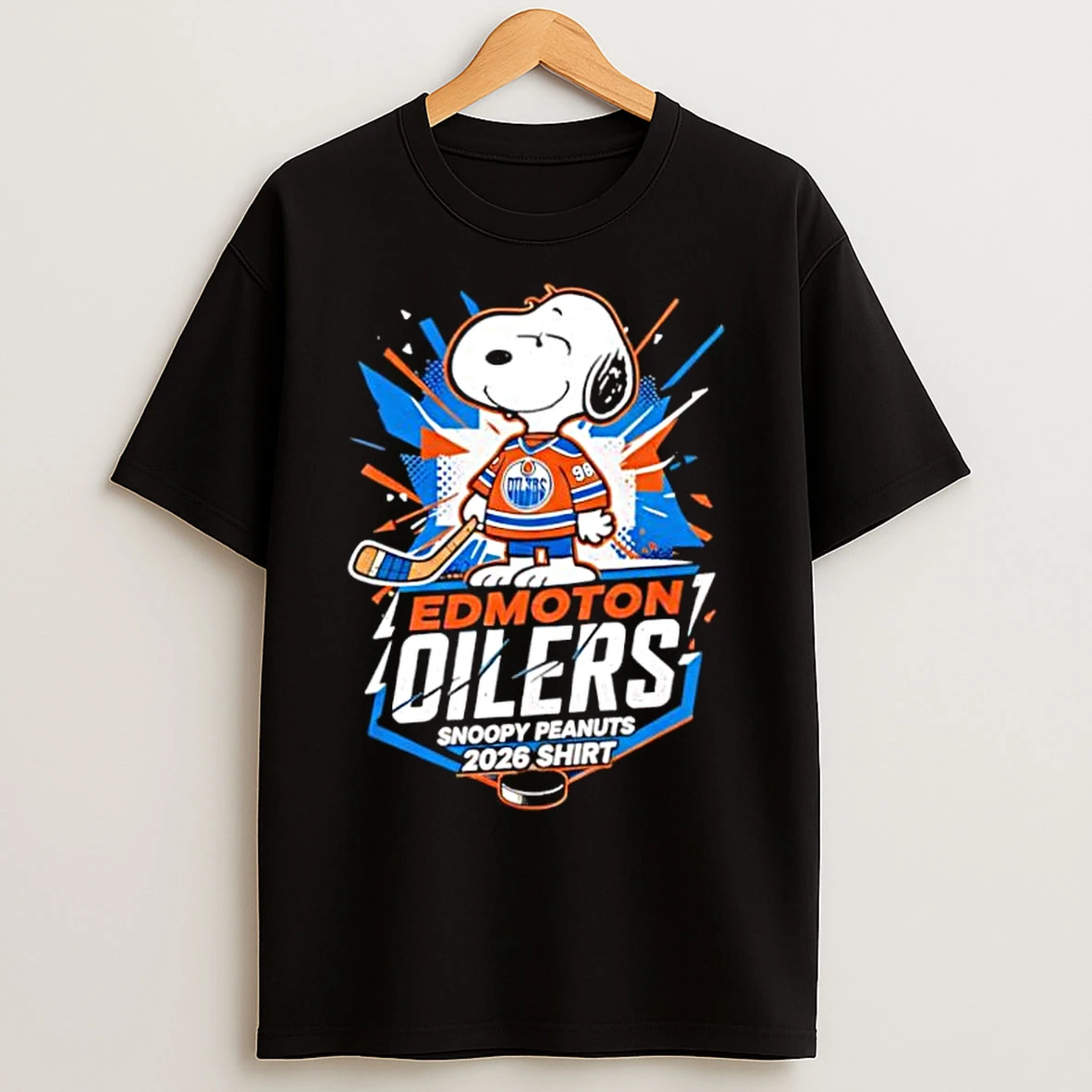 Classic Edmonton Oilers Snoopy Peanuts 2026 T Shirts