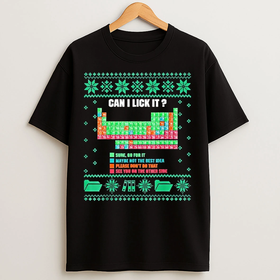 Classic Element Can I Lick It Christmas Ugly T Shirts