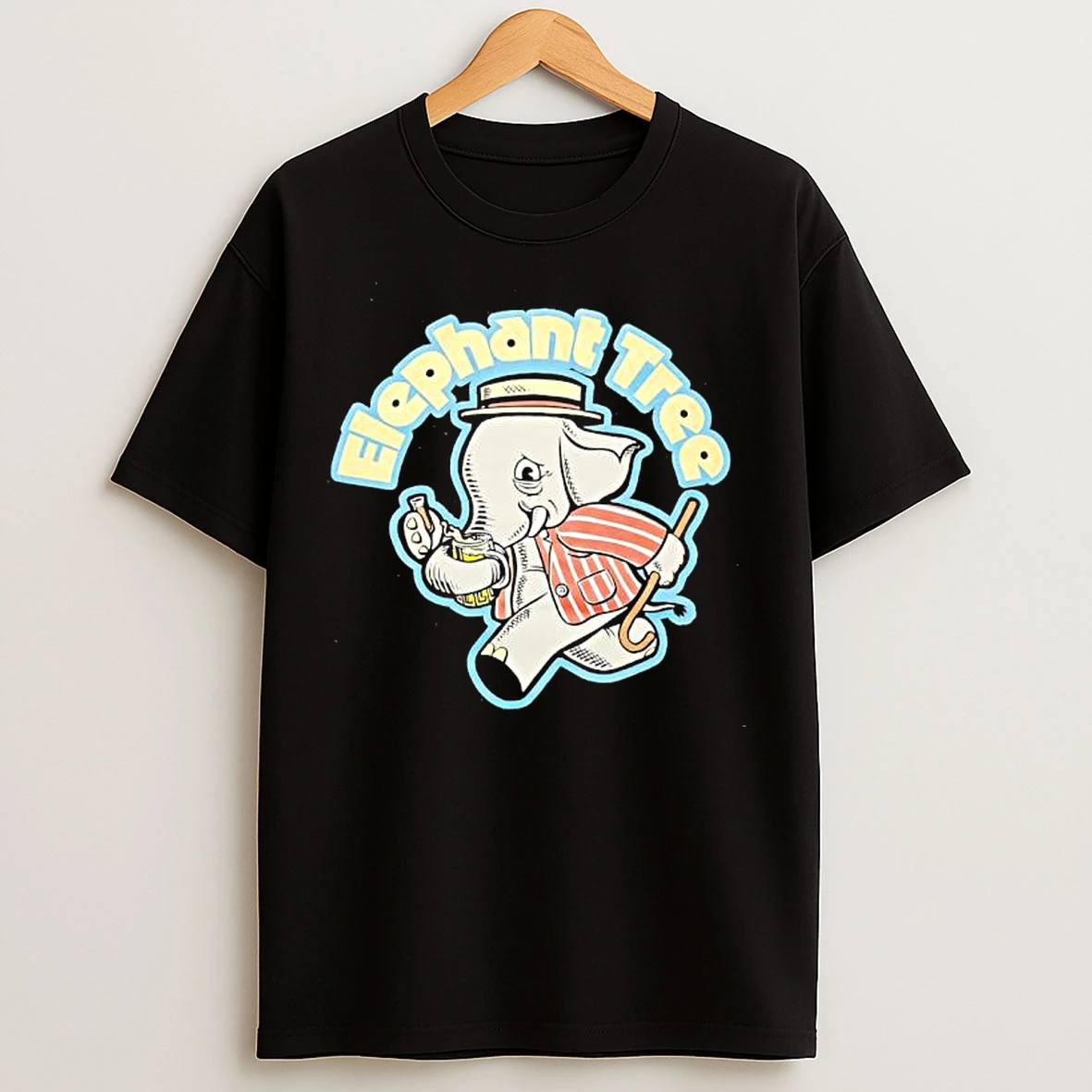 Classic Elephant Tree Graphic T Shirts