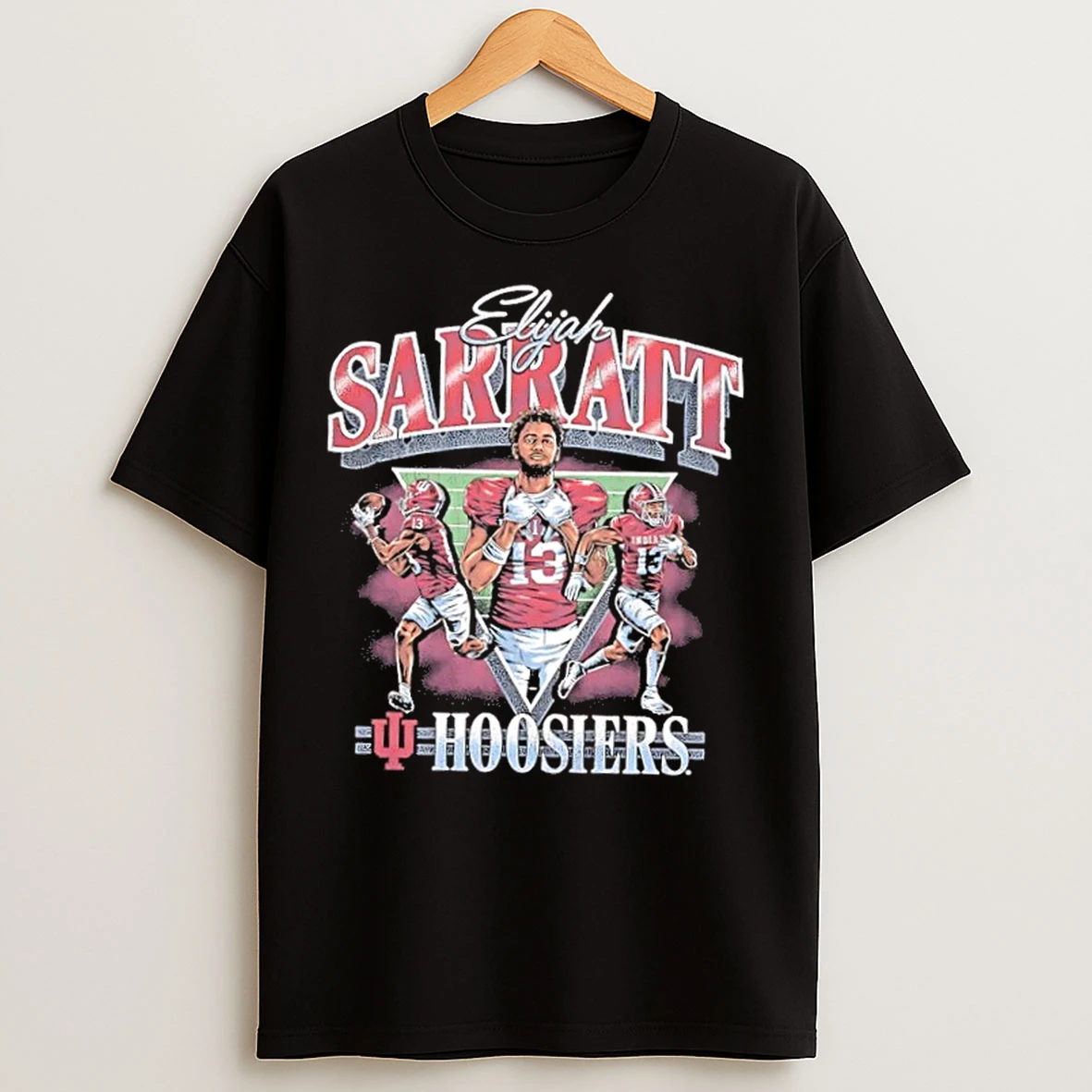 Classic Elijah Sarratt 13 Indiana Hoosiers Player Graphic T Shirts