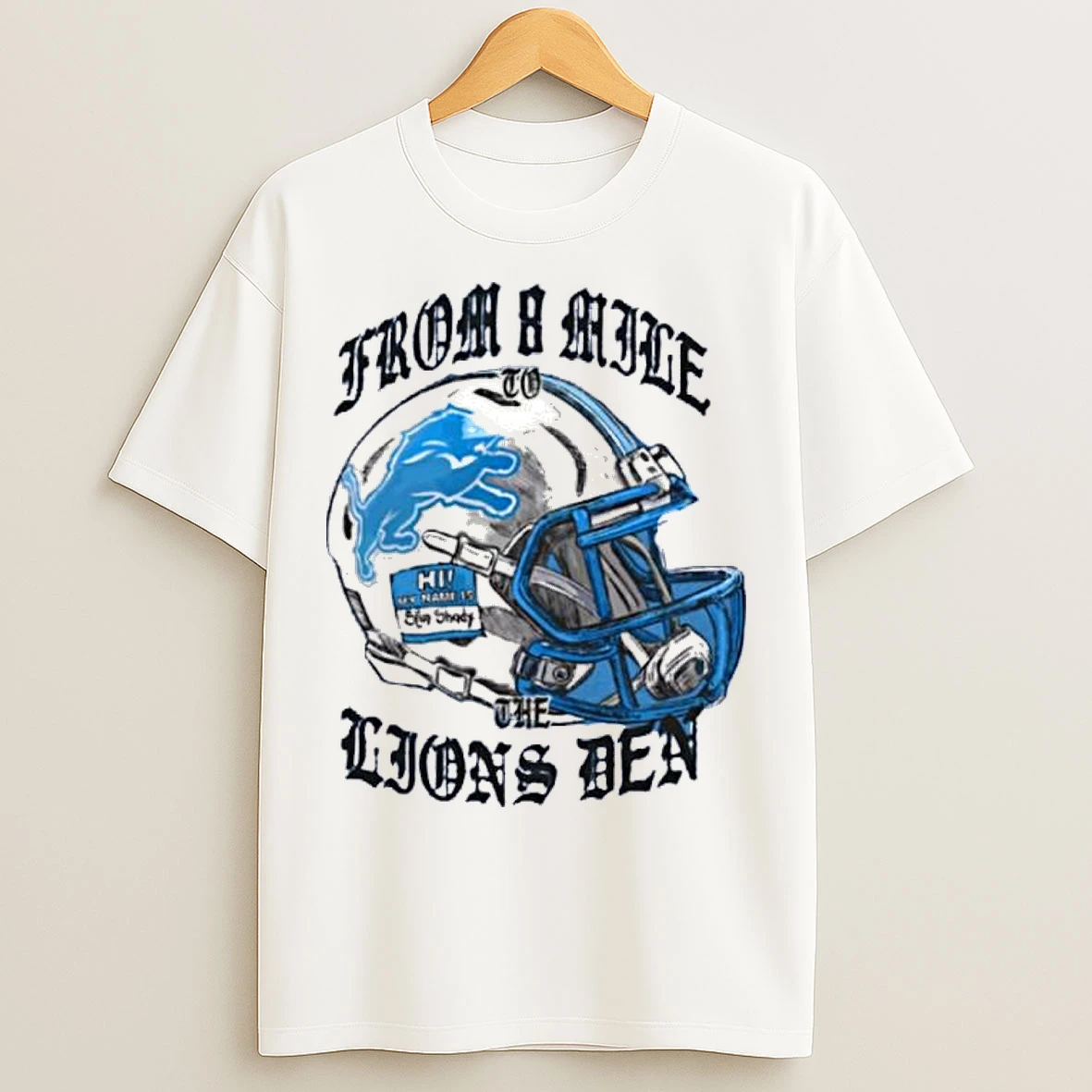 Classic Eminem X Detroit Lions From 8 Mile To The Lions Den T Shirts