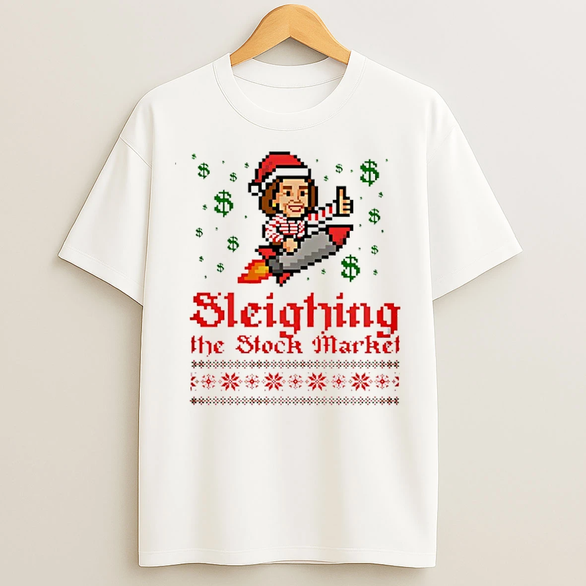 Classic End Of An Error Sleighing The Stock Market Ugly Christmas T Shirts