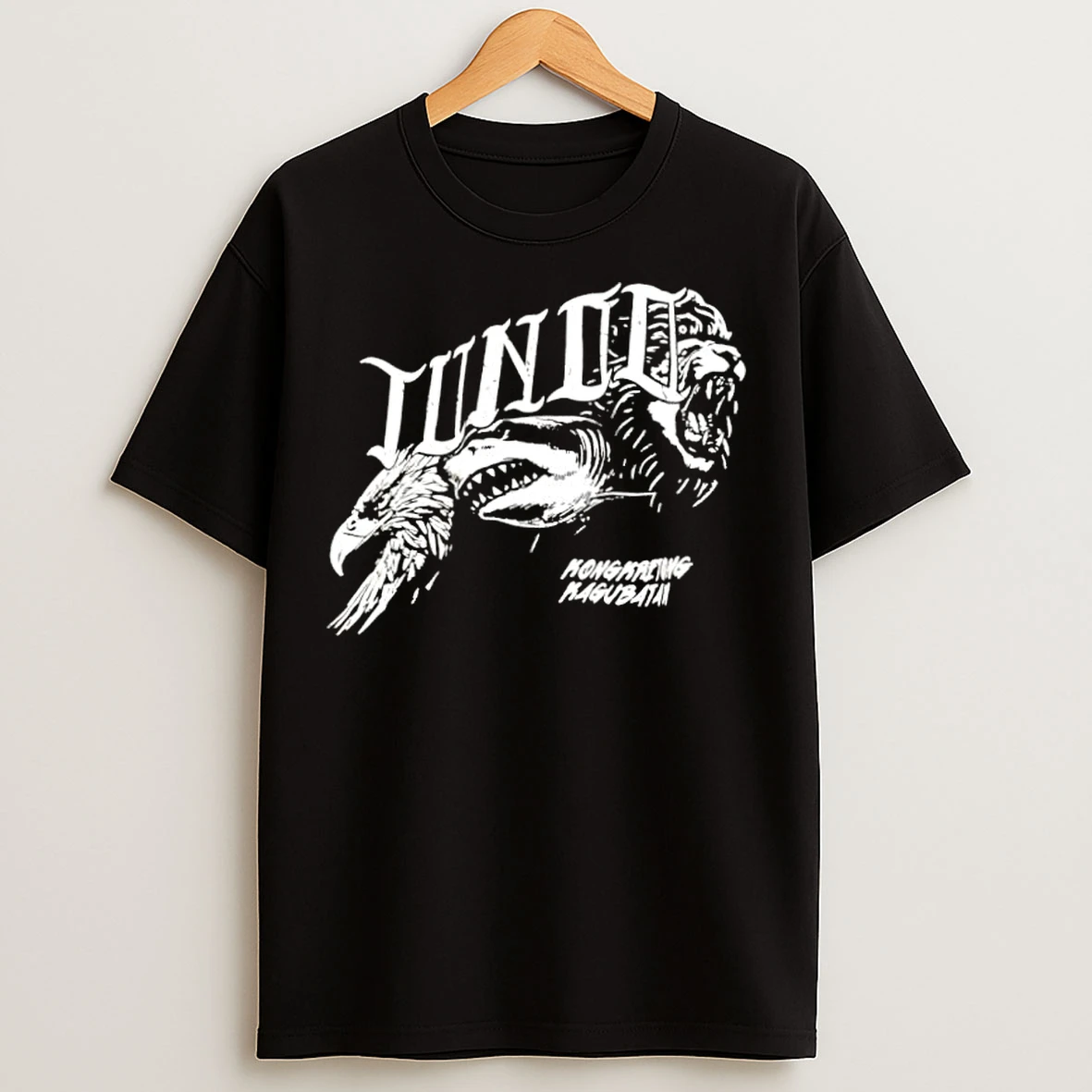 Classic Engels Shark Lions Junie Kongkretong Kagubatan Retro T Shirts