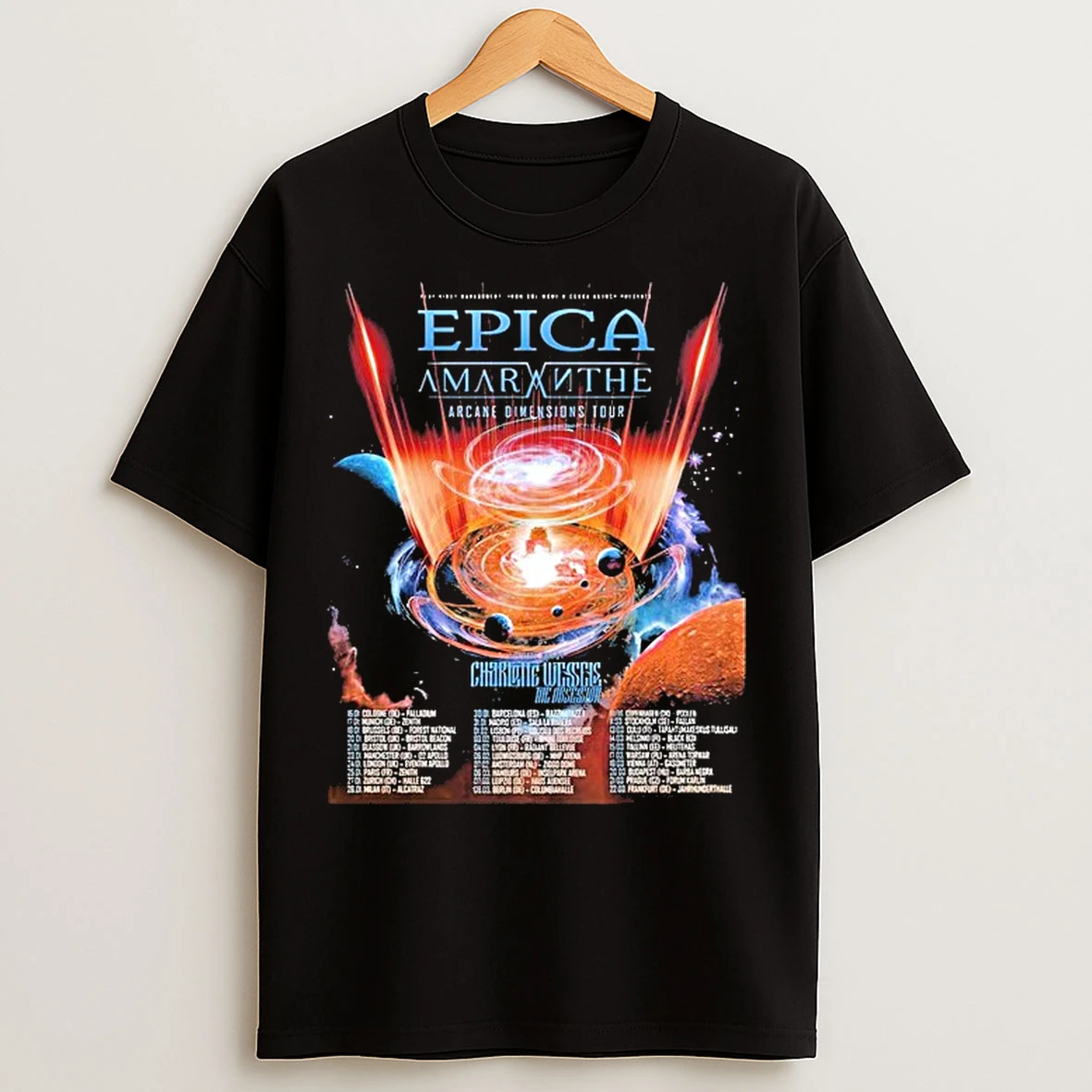 Classic Epica Arcane Dimensions Tour 2026 Europe And Uk Dates T Shirts