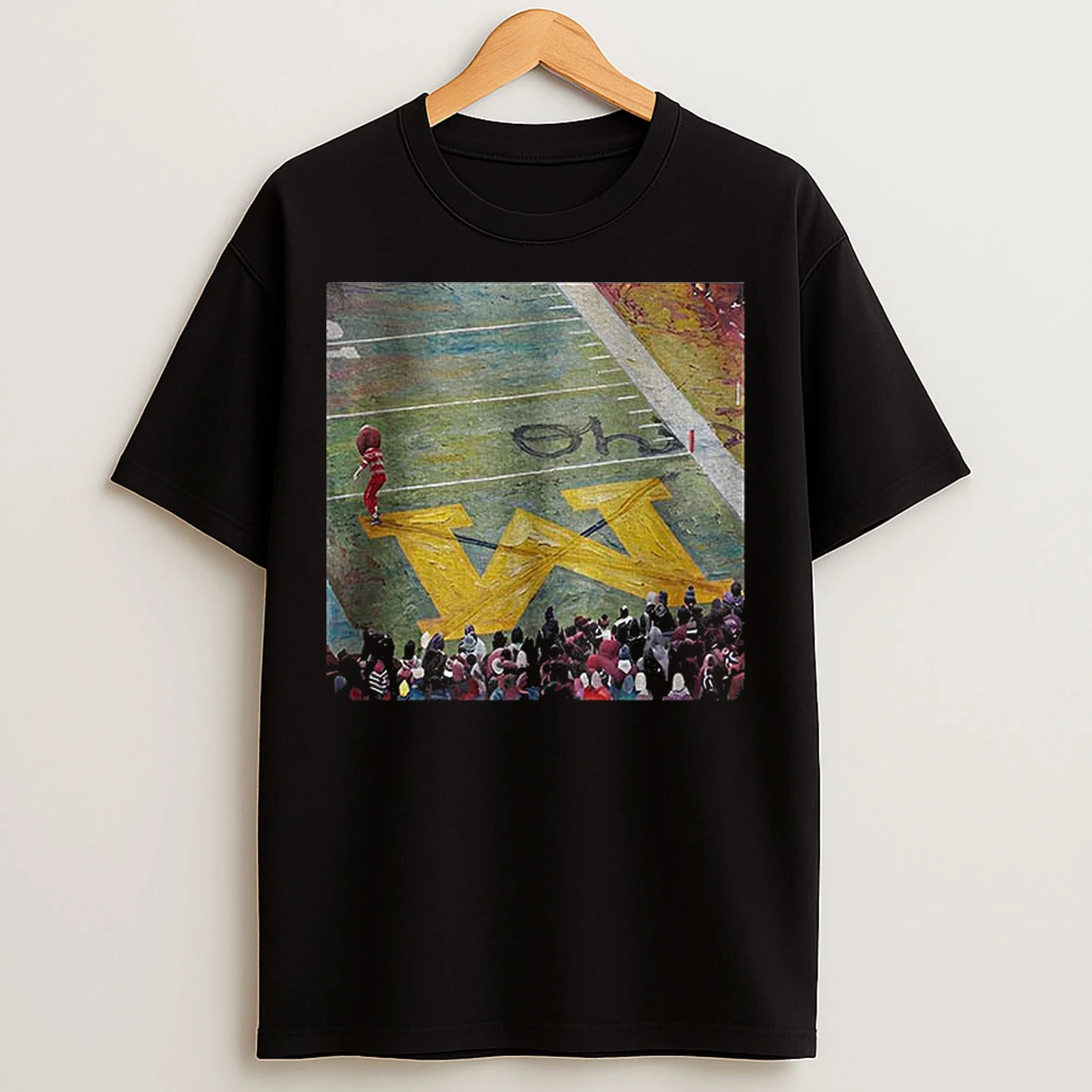 Classic Erase The M Ohio State Rivalry Brutus Ohio State Snow Fan Football Photo T Shirts