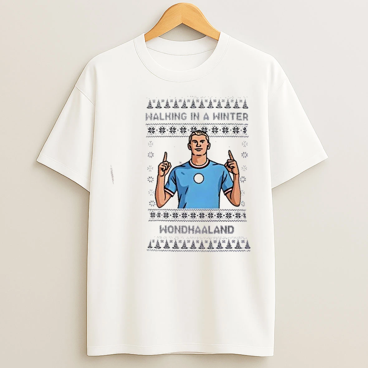 Classic Erling Haaland Manchester City Winter Wondhaaland Christmas Football T Shirts