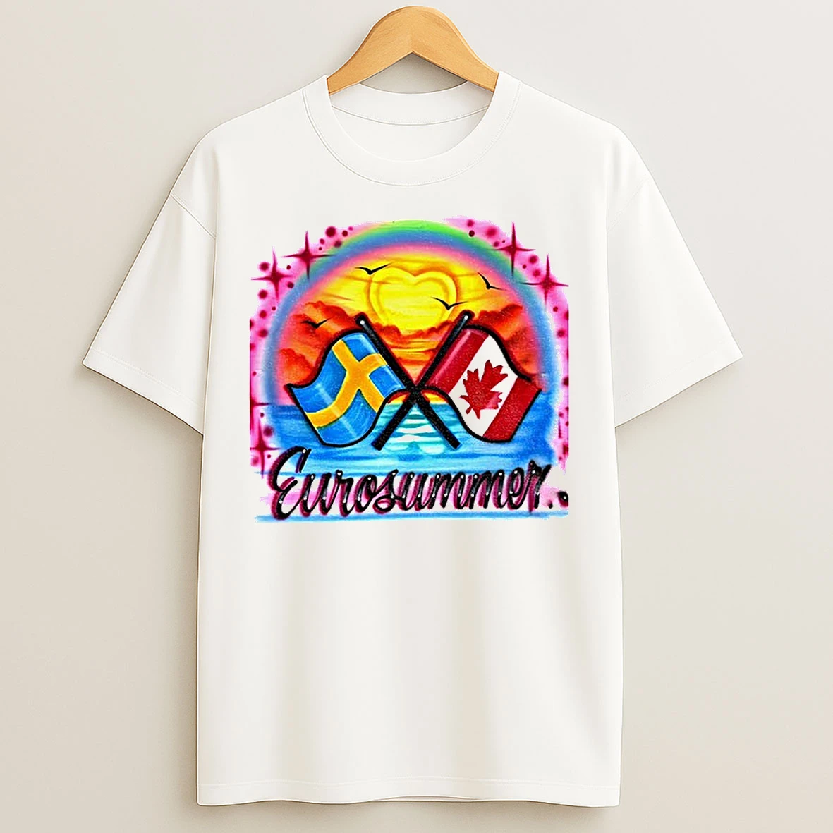 Classic Eurosummer Sweden And Canada Flags Vintage T Shirts